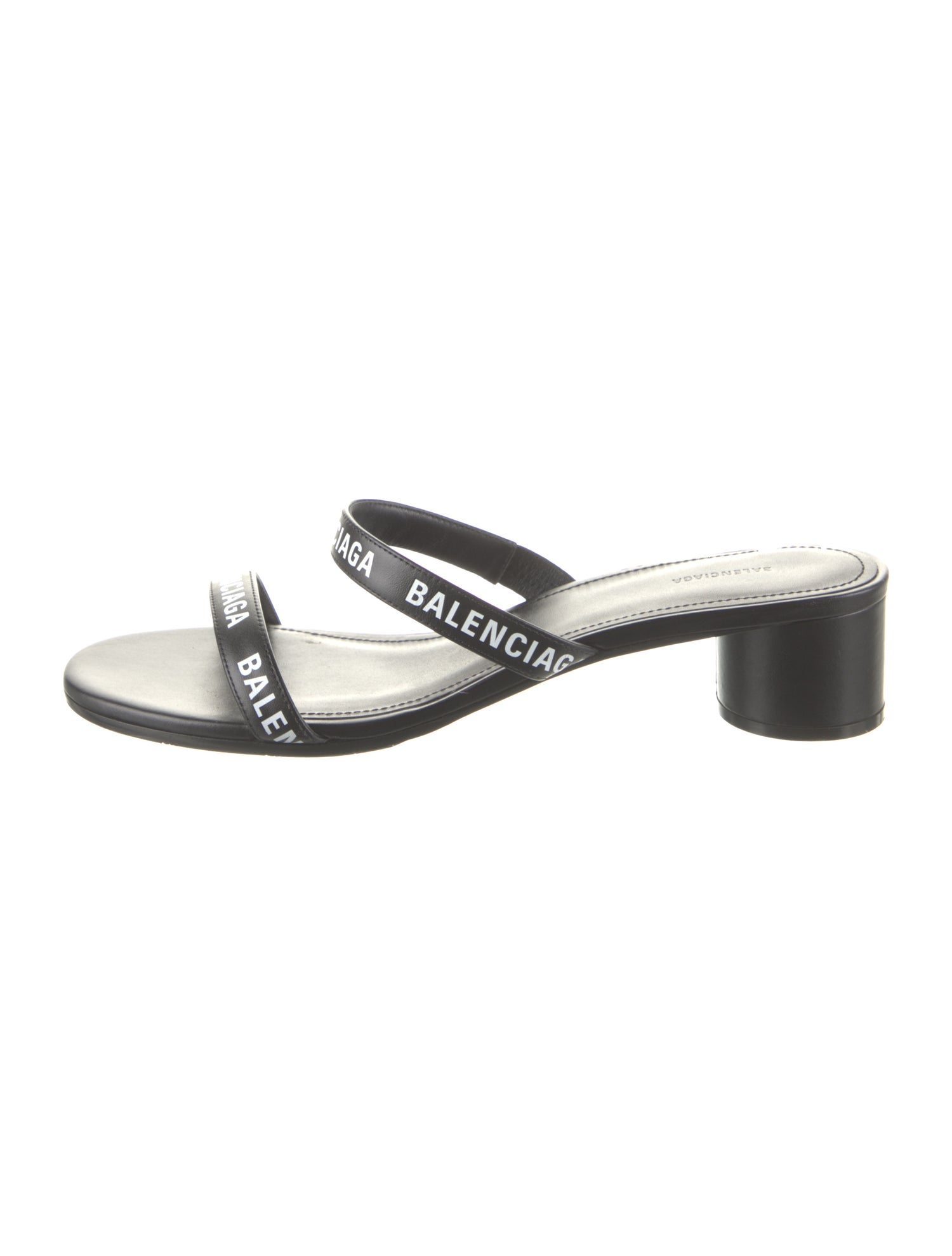 balenciaga leather slides