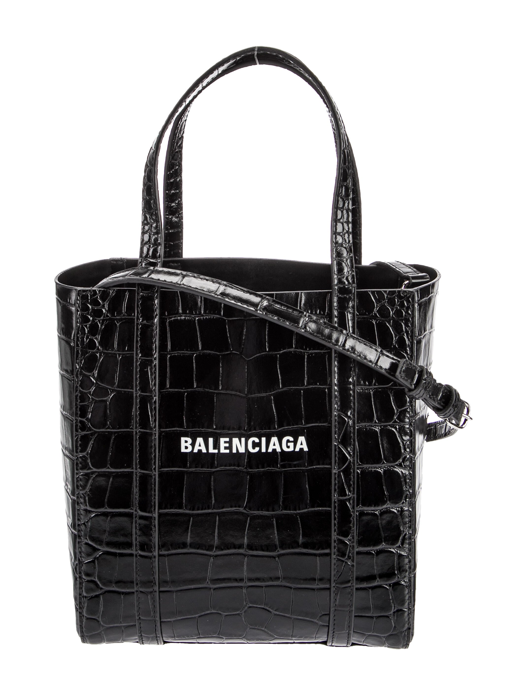 Balenciaga Embossed Everyday XXS Tote Black Totes, Handbags