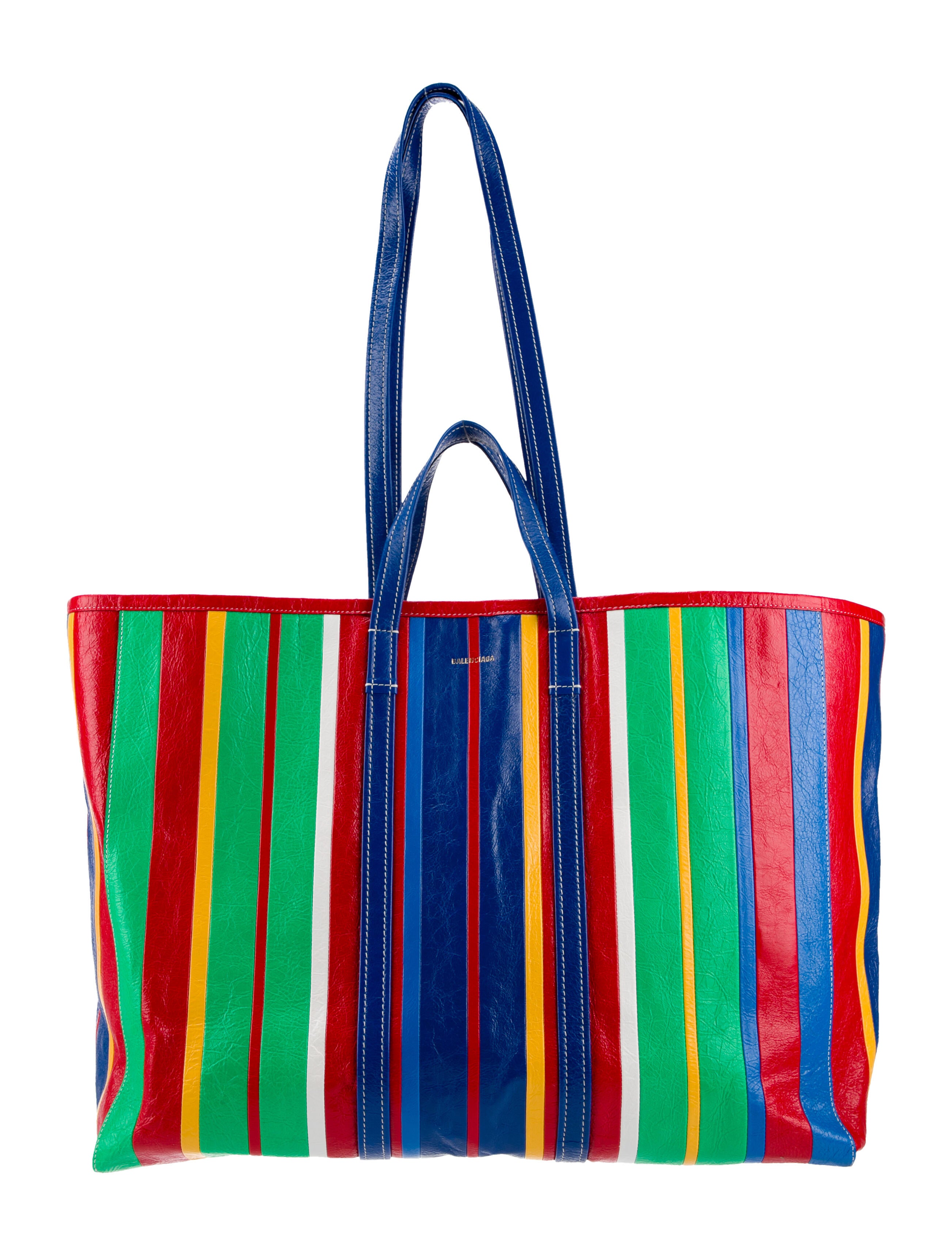 Balenciaga Barbes East-West Large Shopper Tote - Blue Totes