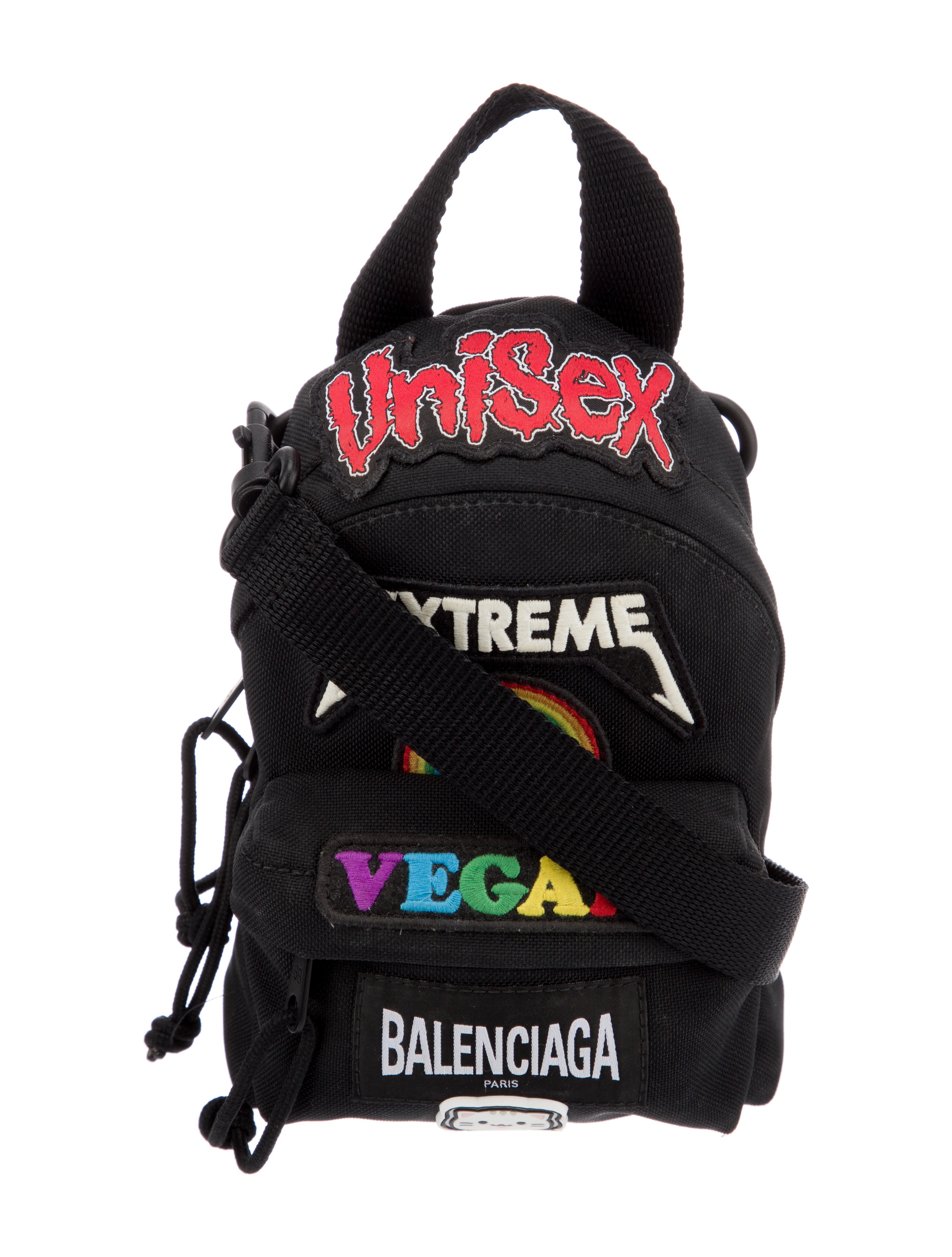 【BALENCIAGA】MINI CROSSBODY BAG Balenciaga Mini Gamer Patch Crossbody Bag - Black Crossbody