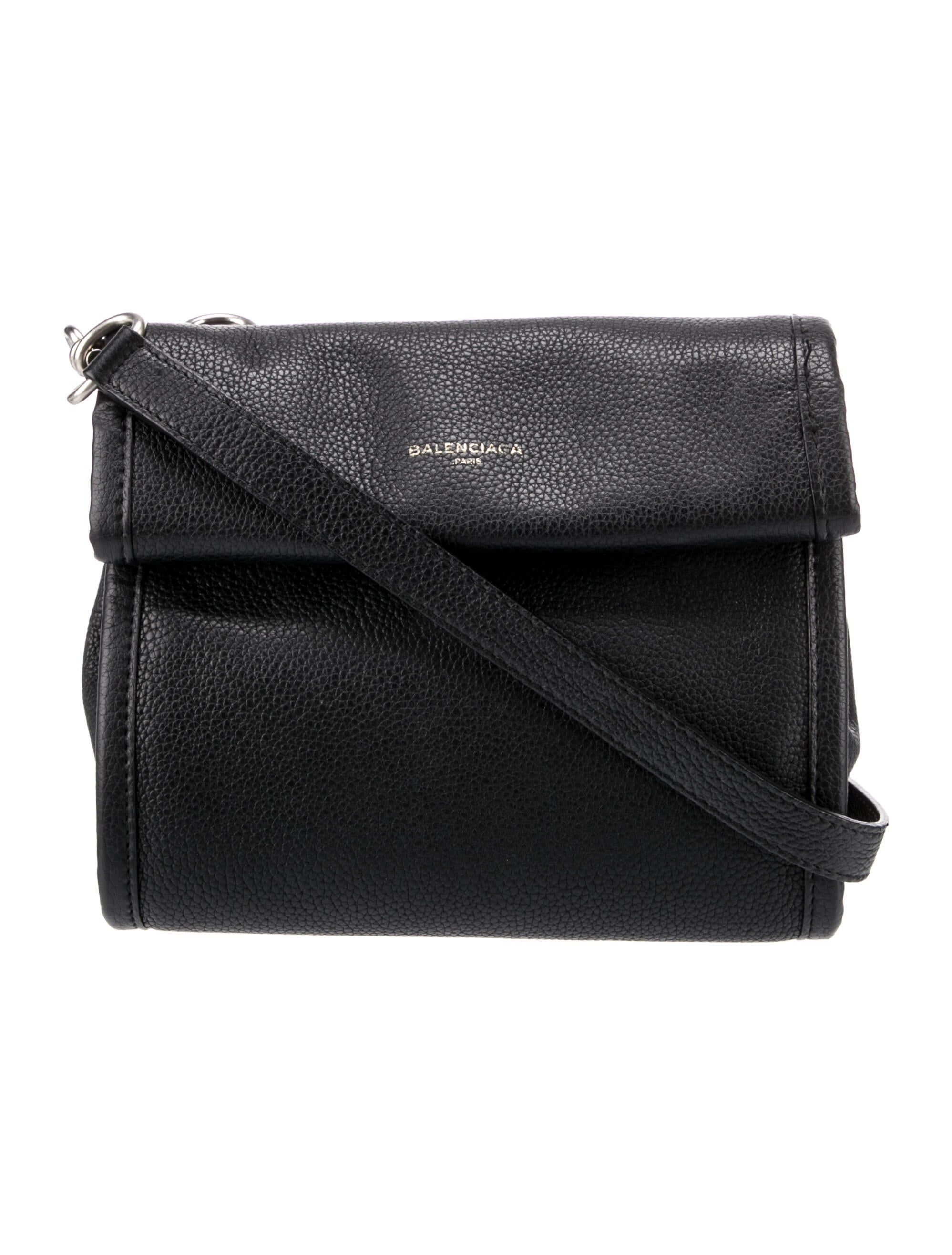 Balenciaga Leather Small Crossbody Bag Black Crossbody Bags, Handbags