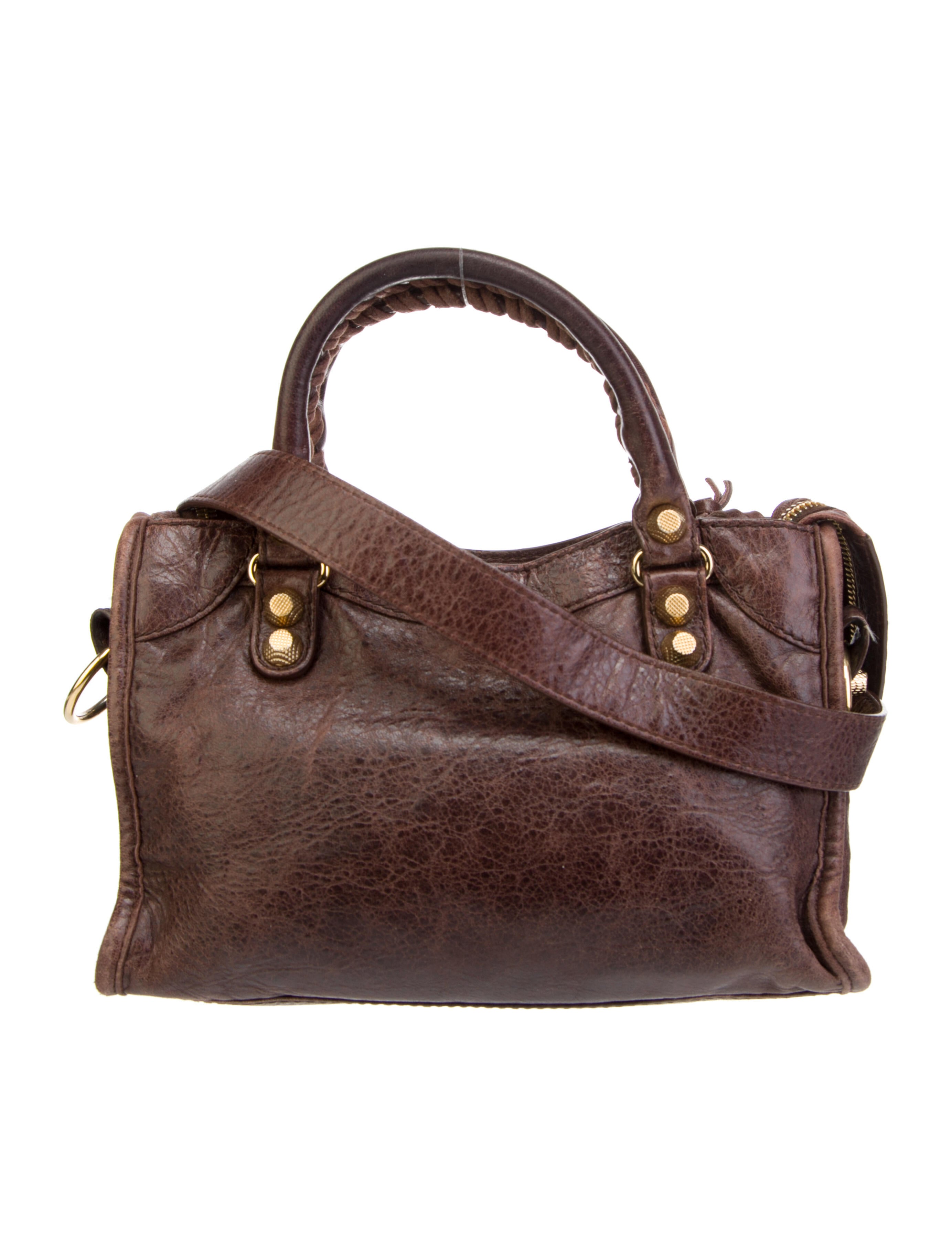 Balenciaga Motocross Giant 12 Mini City Bag - Brown Handle Bags