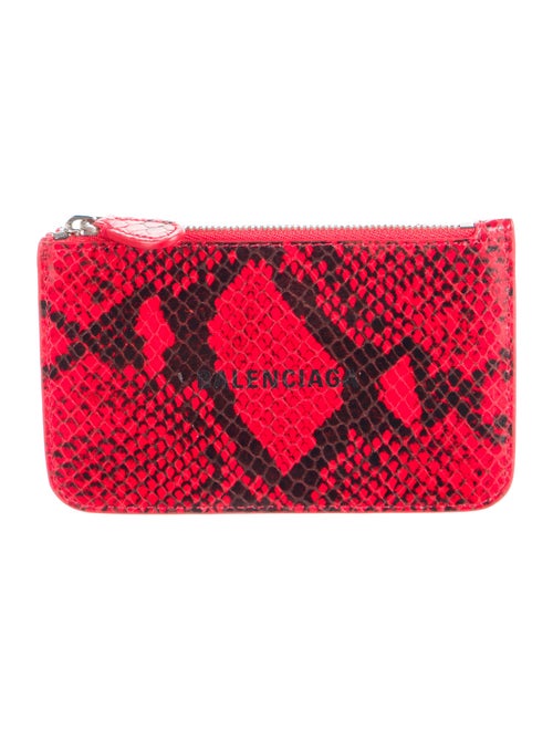Balenciaga Embossed Card Holder Animal Print Wallet