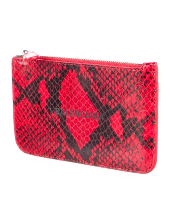 Balenciaga Embossed Card Holder Animal Print Wallet