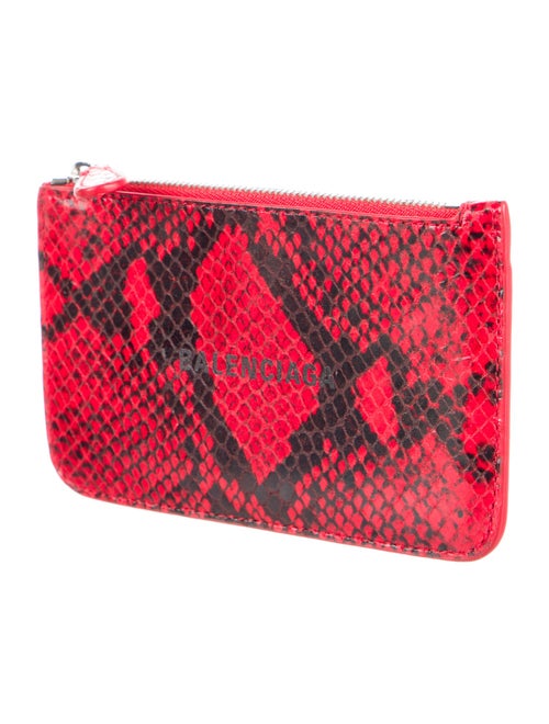 Balenciaga Embossed Card Holder Animal Print Wallet
