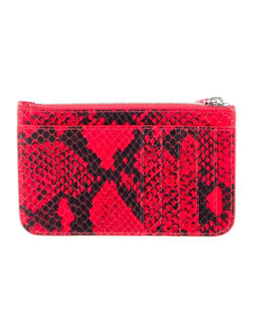 Balenciaga Embossed Card Holder Animal Print Wallet