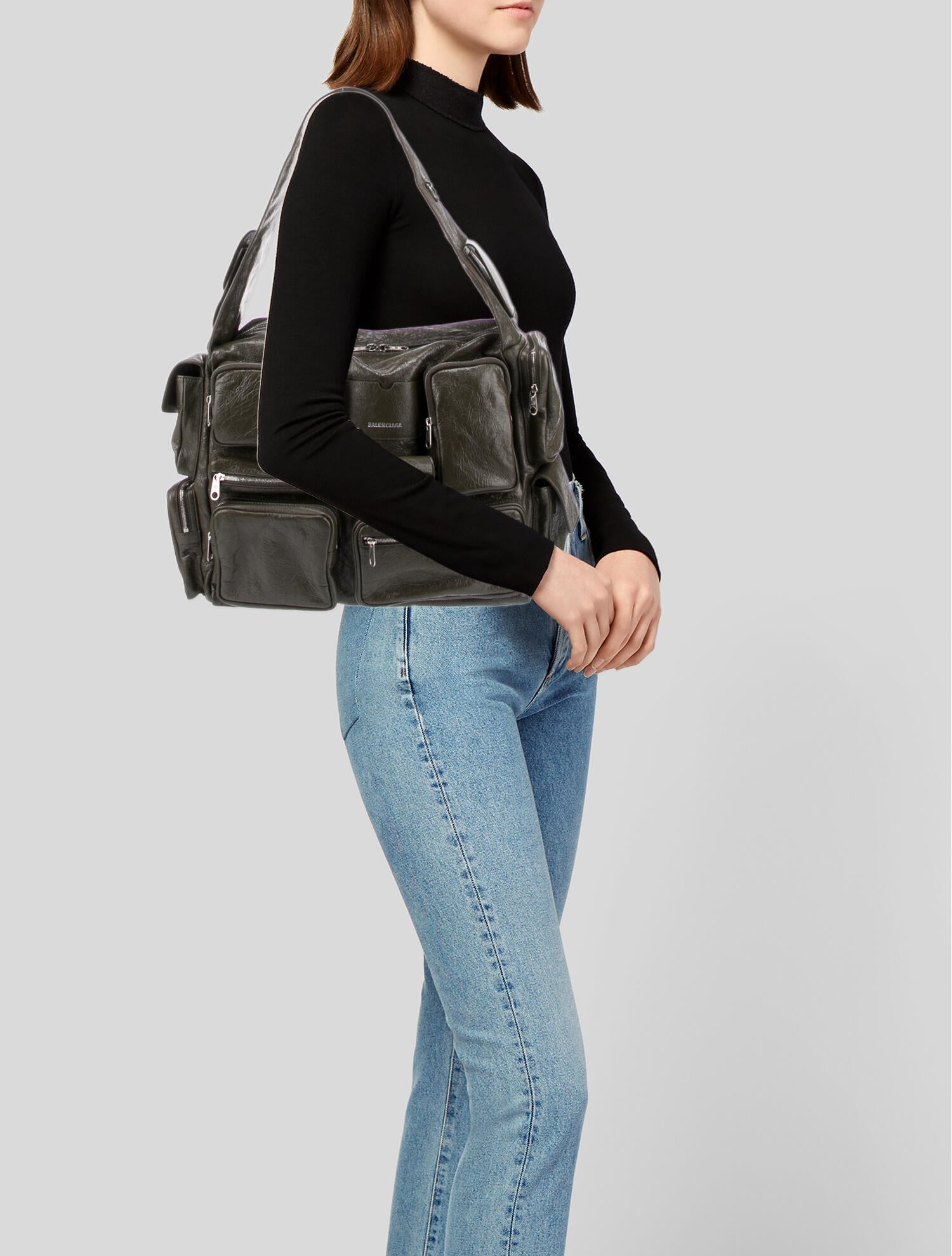 Balenciaga Superbusy Large Sling Bag - Brown Shoulder Bags