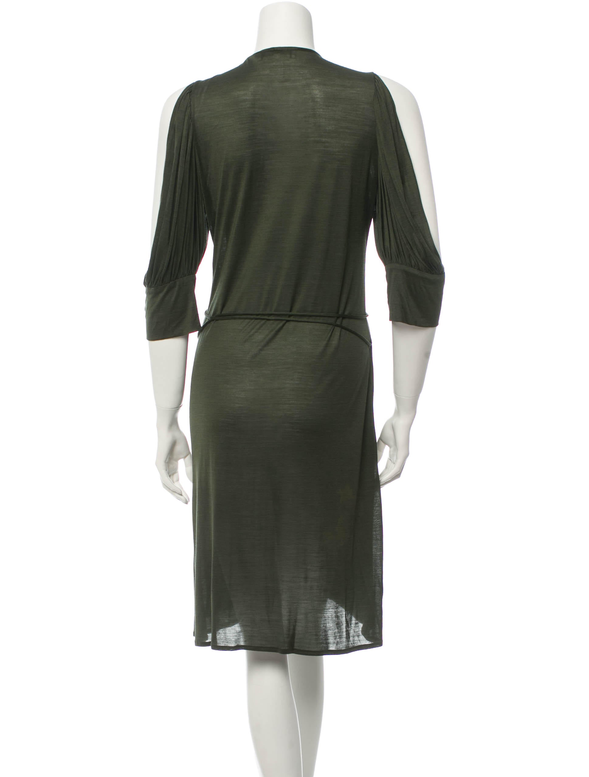 balenciaga evening dress green