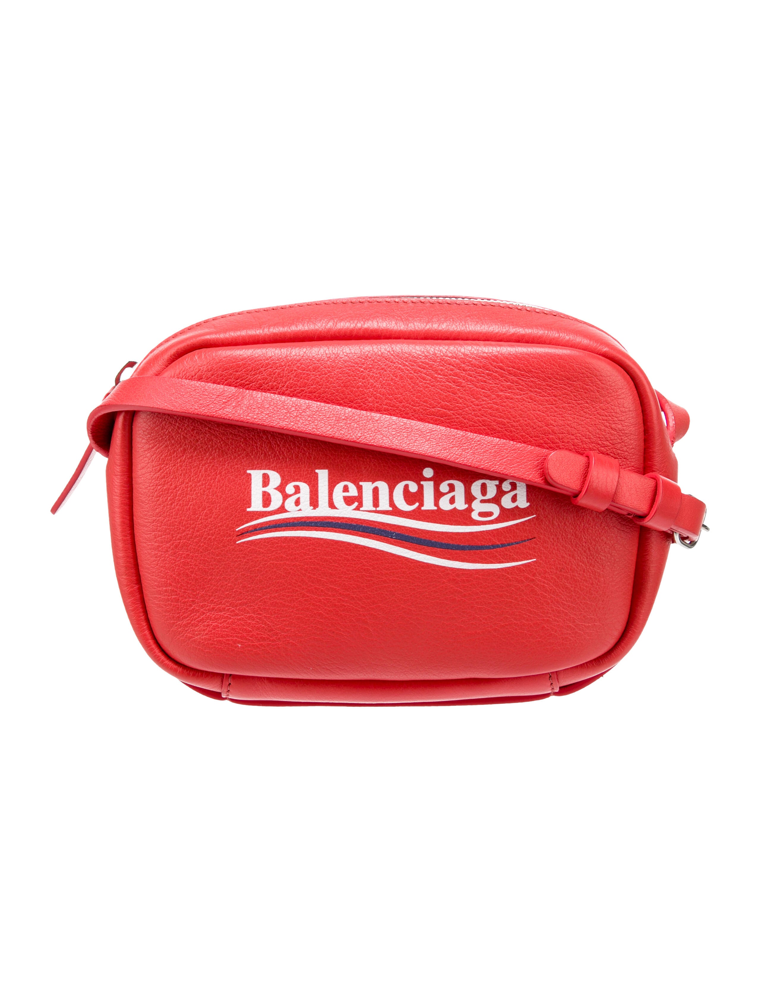 Balenciaga Campaign Logo S Camera Bag Red Crossbody Bags, Handbags BAL254994 The RealReal