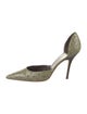 Balenciaga Ostrich Animal Print D'Orsay Pumps