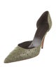 Balenciaga Ostrich Animal Print D'Orsay Pumps