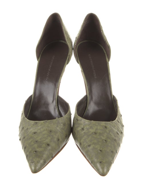 Balenciaga Ostrich Animal Print D'Orsay Pumps