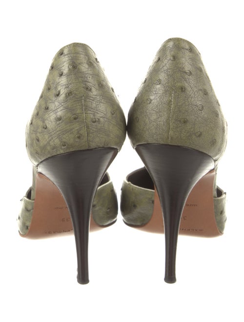 Balenciaga Ostrich Animal Print D'Orsay Pumps