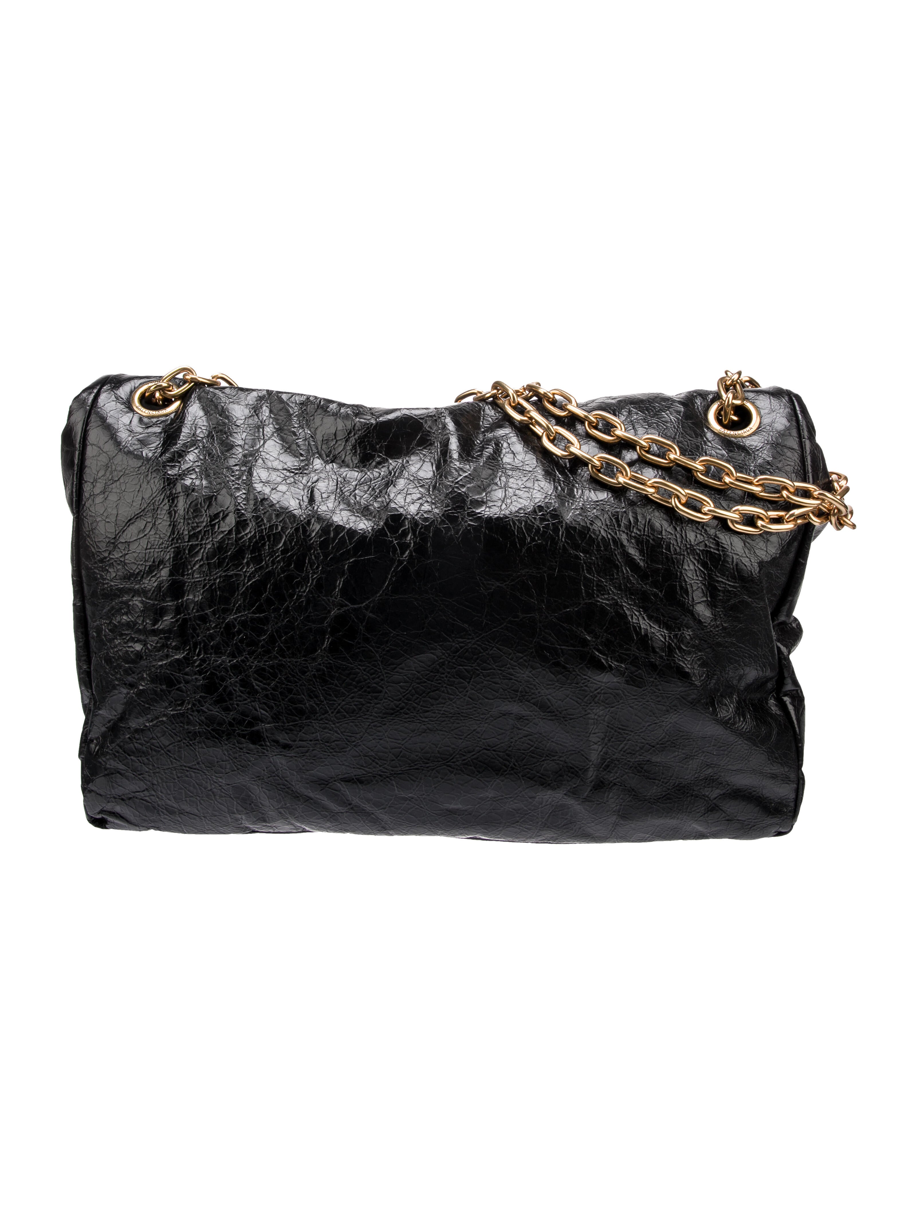 Balenciaga 2023 Monaco Large Chain Bag - Black Shoulder Bags