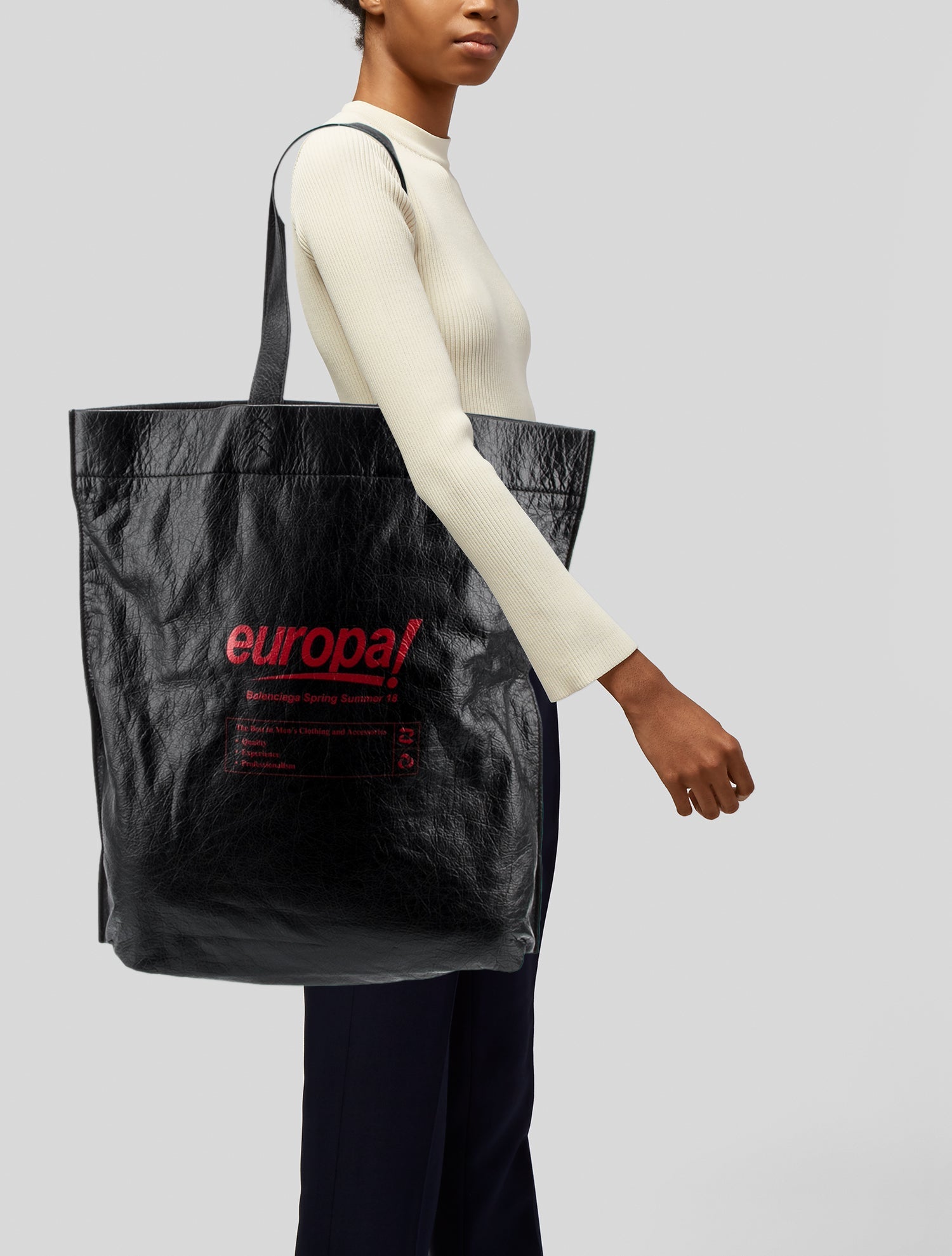 Balenciaga europal! エコバッグ 黒 Balenciaga 'Europa' Supermarket Shopper Tote - Black Totes, Bags