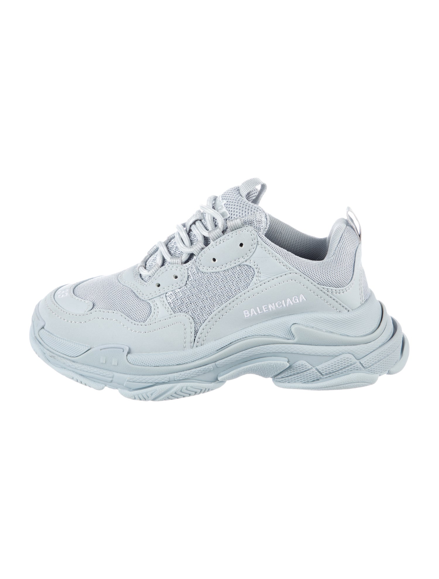 Balenciaga Girls' Triple S Sneakers Blue Sizes 716, Girls