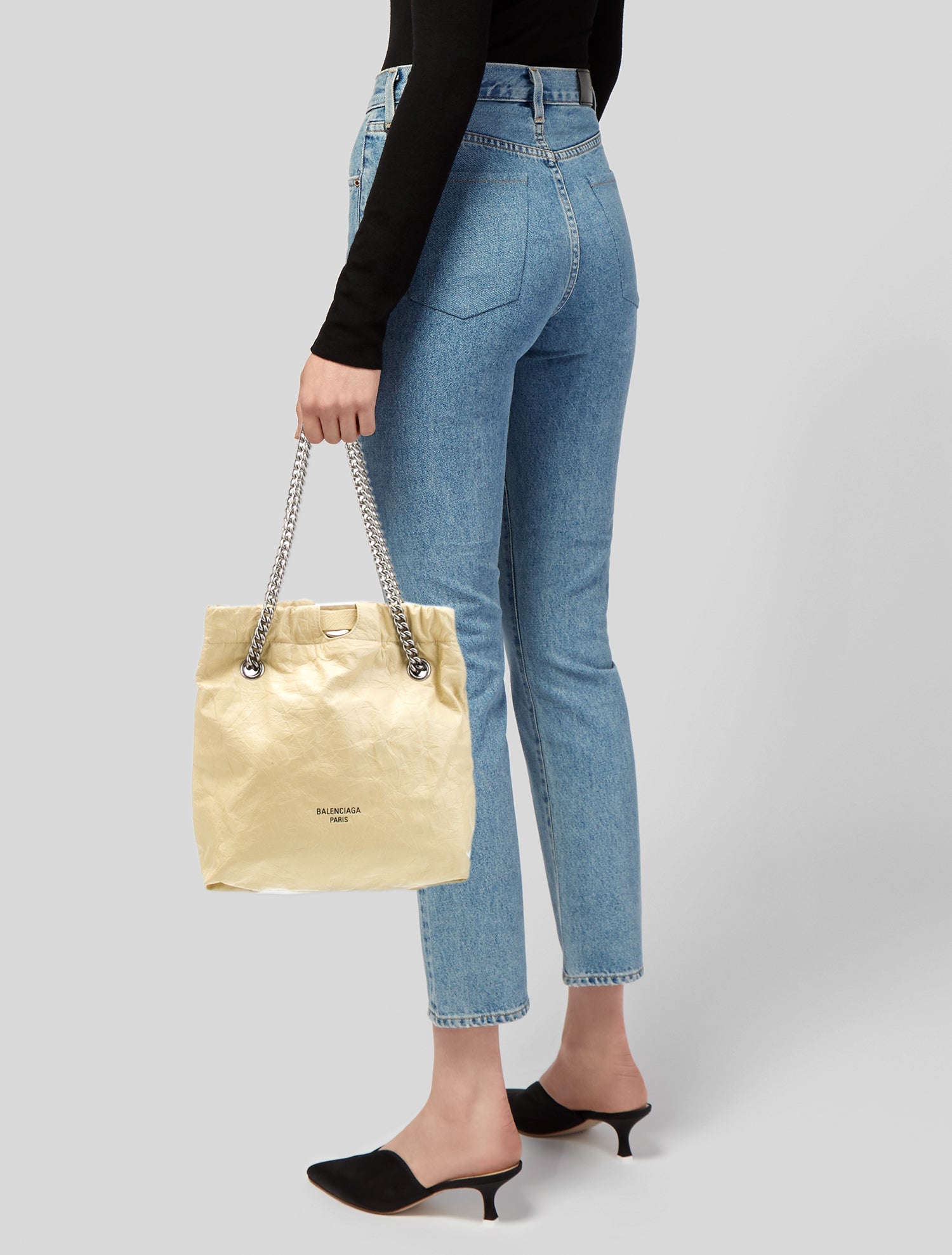Balenciaga Crush Small Tote - Yellow Totes, Handbags - BAL259888 