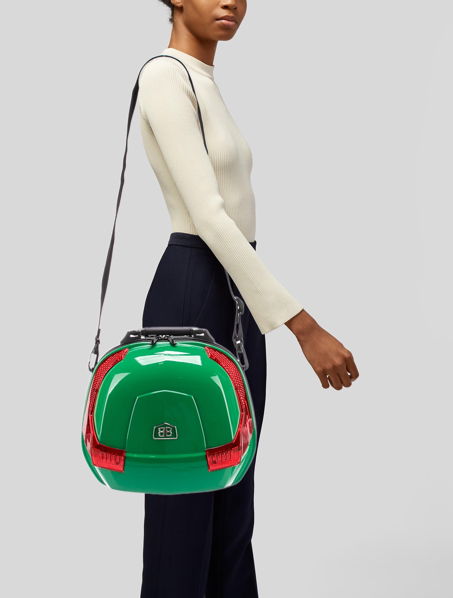 Balenciaga Hard Case Helmet Bag Green Crossbody Bags, Handbags