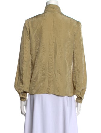 Balenciaga V-Neck Long Sleeve Blouse