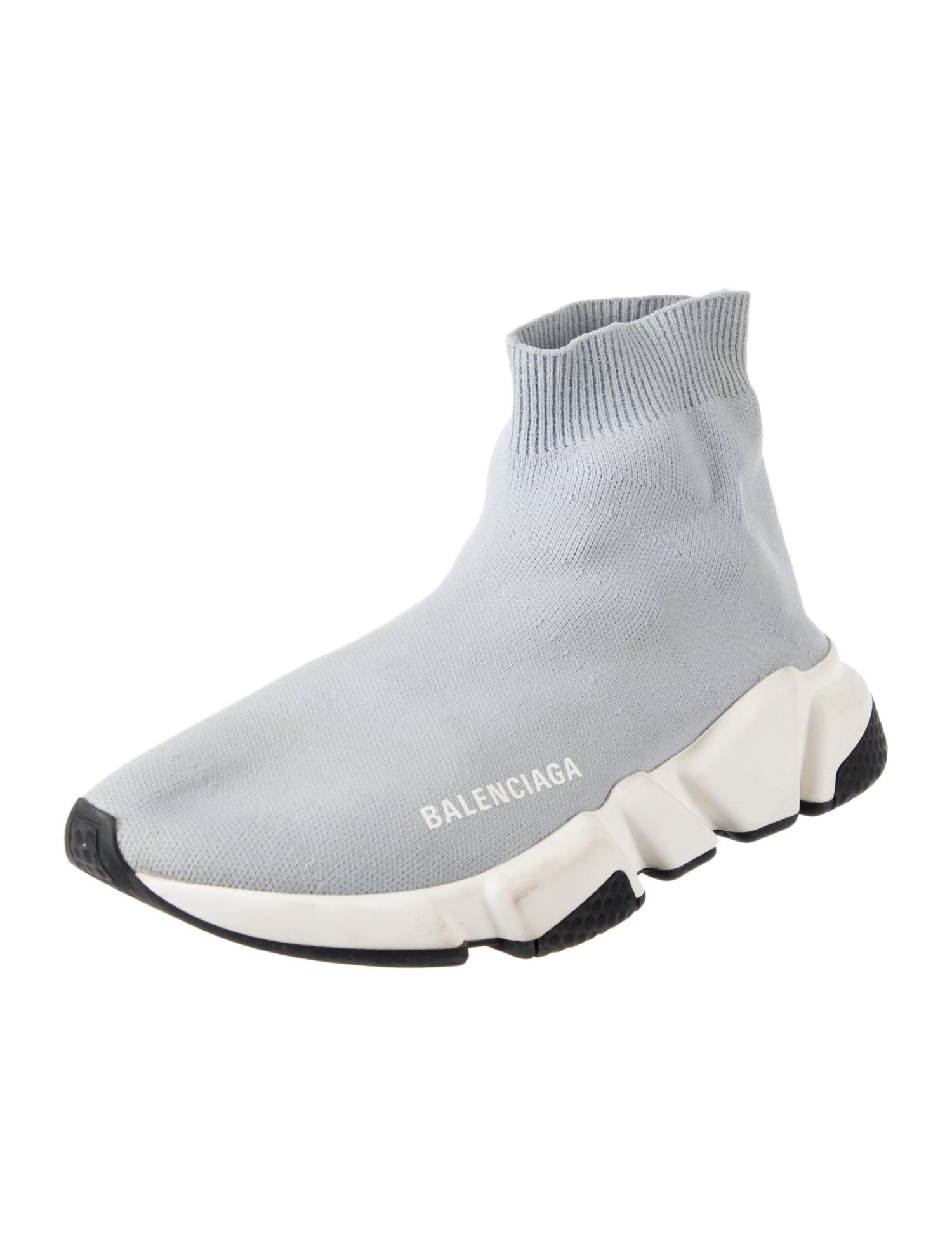 Balenciaga Speed Trainer Lace Up Sock Sneakers - Grey Sneakers, Shoes ...