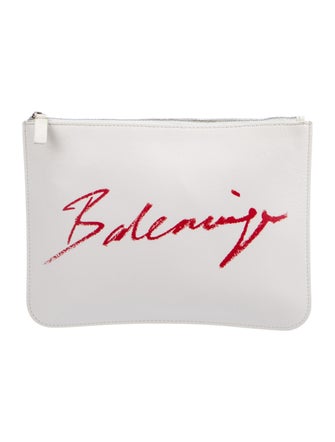 Balenciaga Logo Clutch