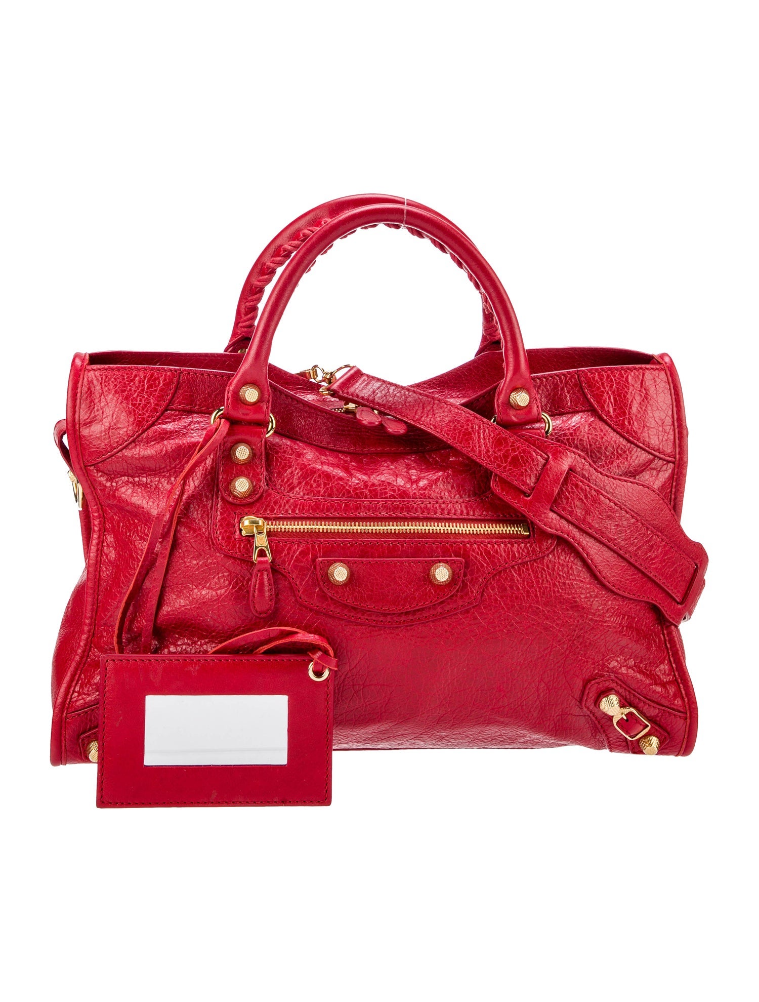 Balenciaga Motocross Giant 12 City Bag Red Handle Bags, Handbags
