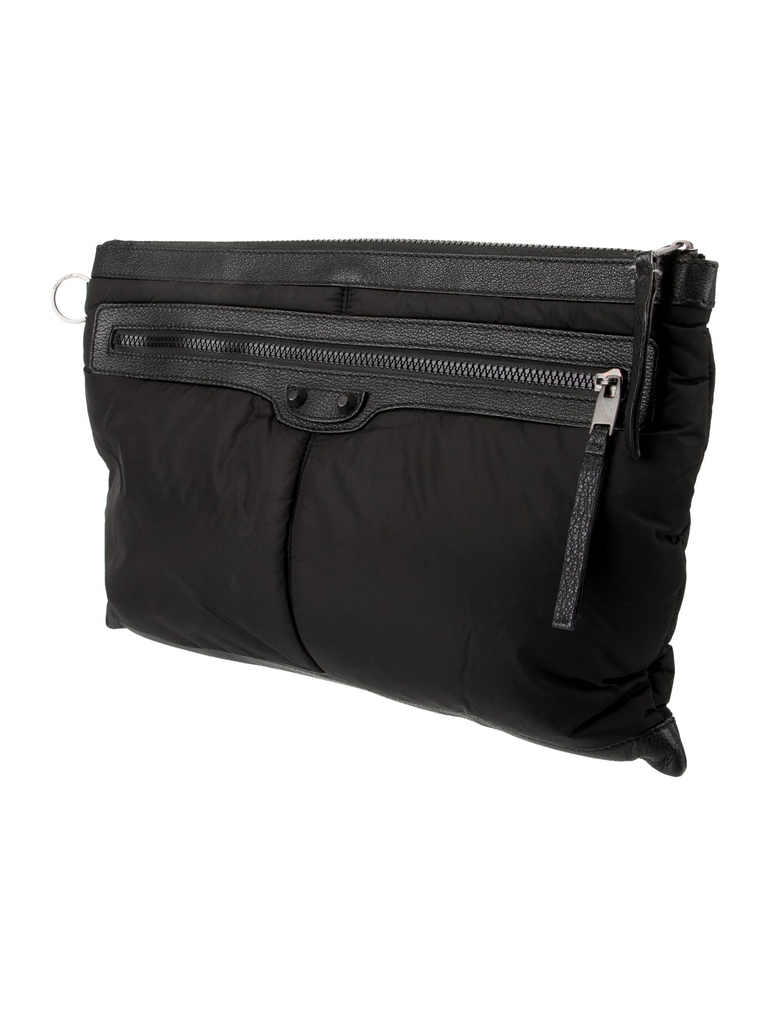 Balenciaga Motocross Classic Zip Clutch - Black Clutches, Handbags