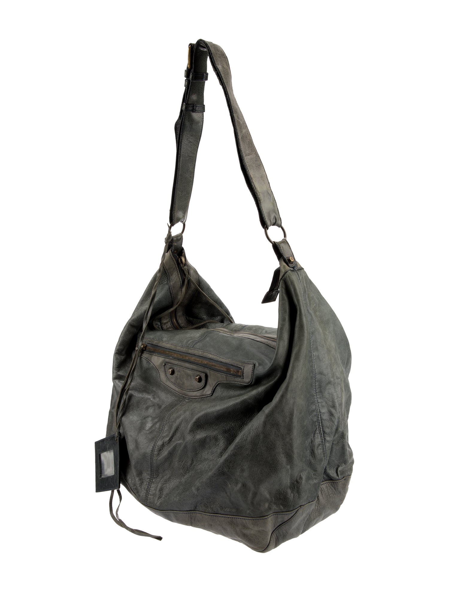 Balenciaga Motocross Classic Courier XL Hobo - Grey Totes