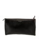 Balenciaga Shearling-Trimmed Leather Zip Pouch