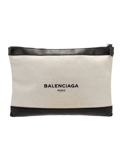 Balenciaga Navy Clip M Clutch