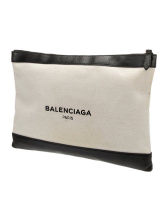 Balenciaga Navy Clip M Clutch