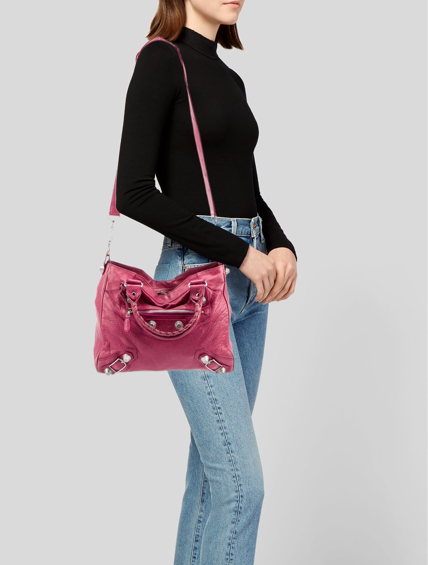 Balenciaga Motocross Giant 21 Velo Bag - Pink Handle Bags