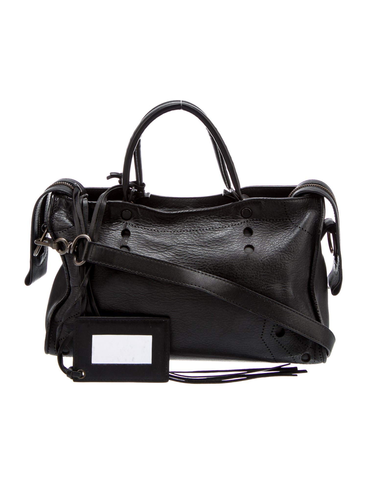 Balmain Patent Leather Trimmed PVC Tote Bag Clear Totes, Handbags