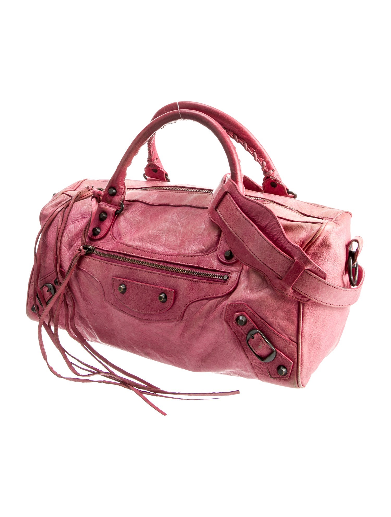 Balenciaga Motocross Classic Twiggy Bag - Pink Handle Bags