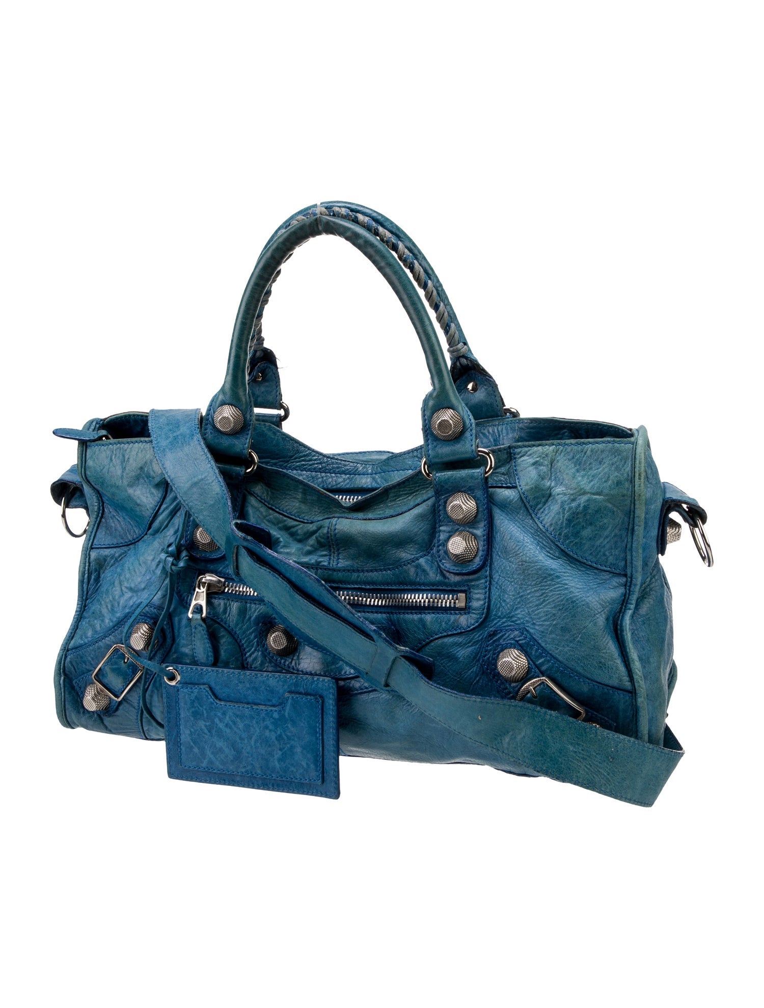 Balenciaga Motocross Giant 21 Part Time Bag - Blue Handle Bags