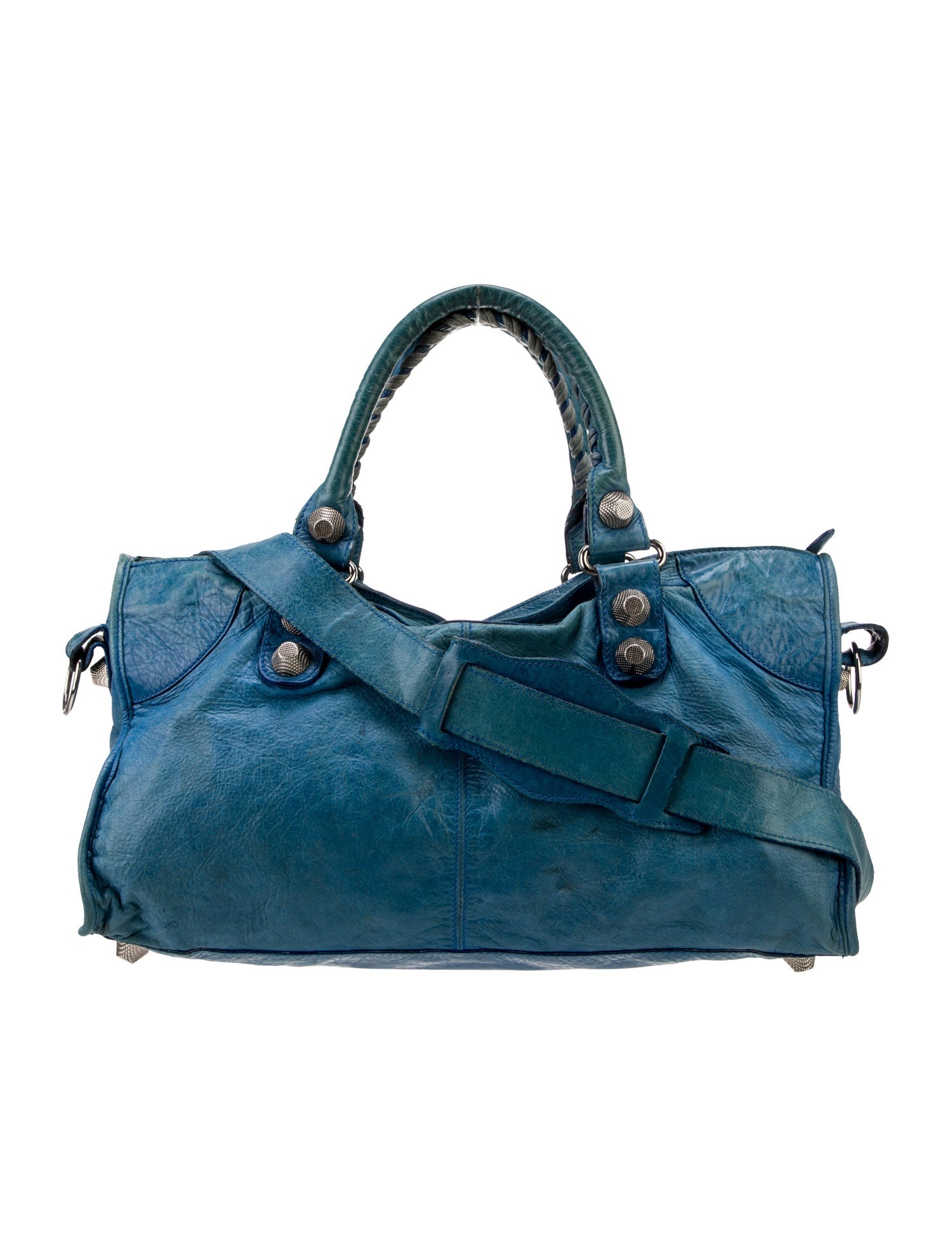 Balenciaga Motocross Giant 21 Part Time Bag - Blue Handle Bags
