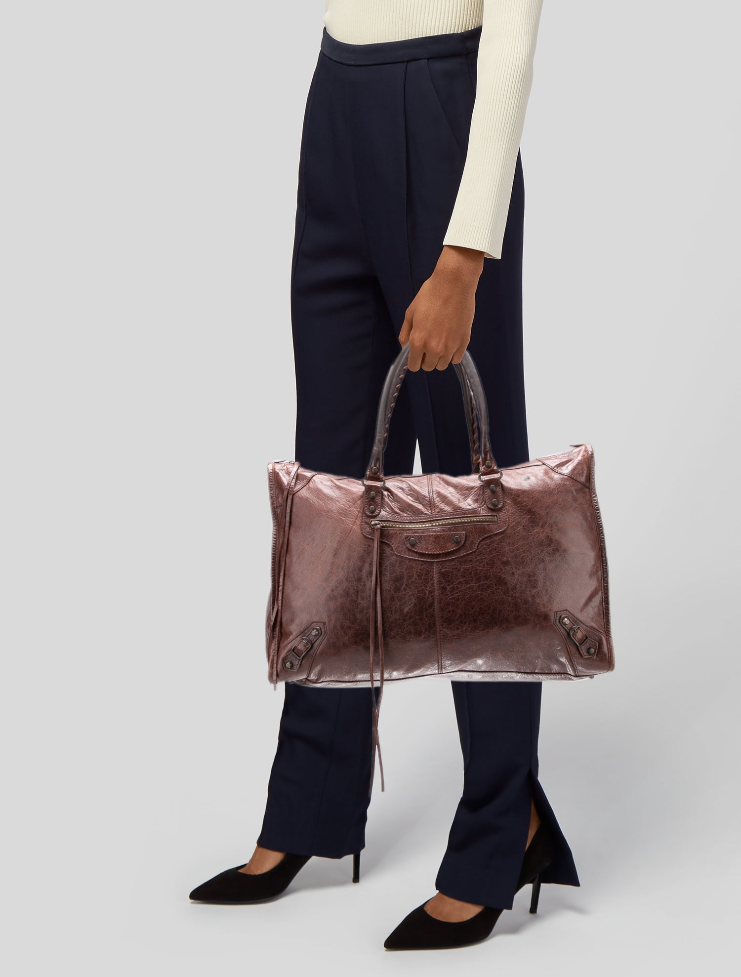 Balenciaga Motocross Classic Voyage Weekender - Brown Luggage and
