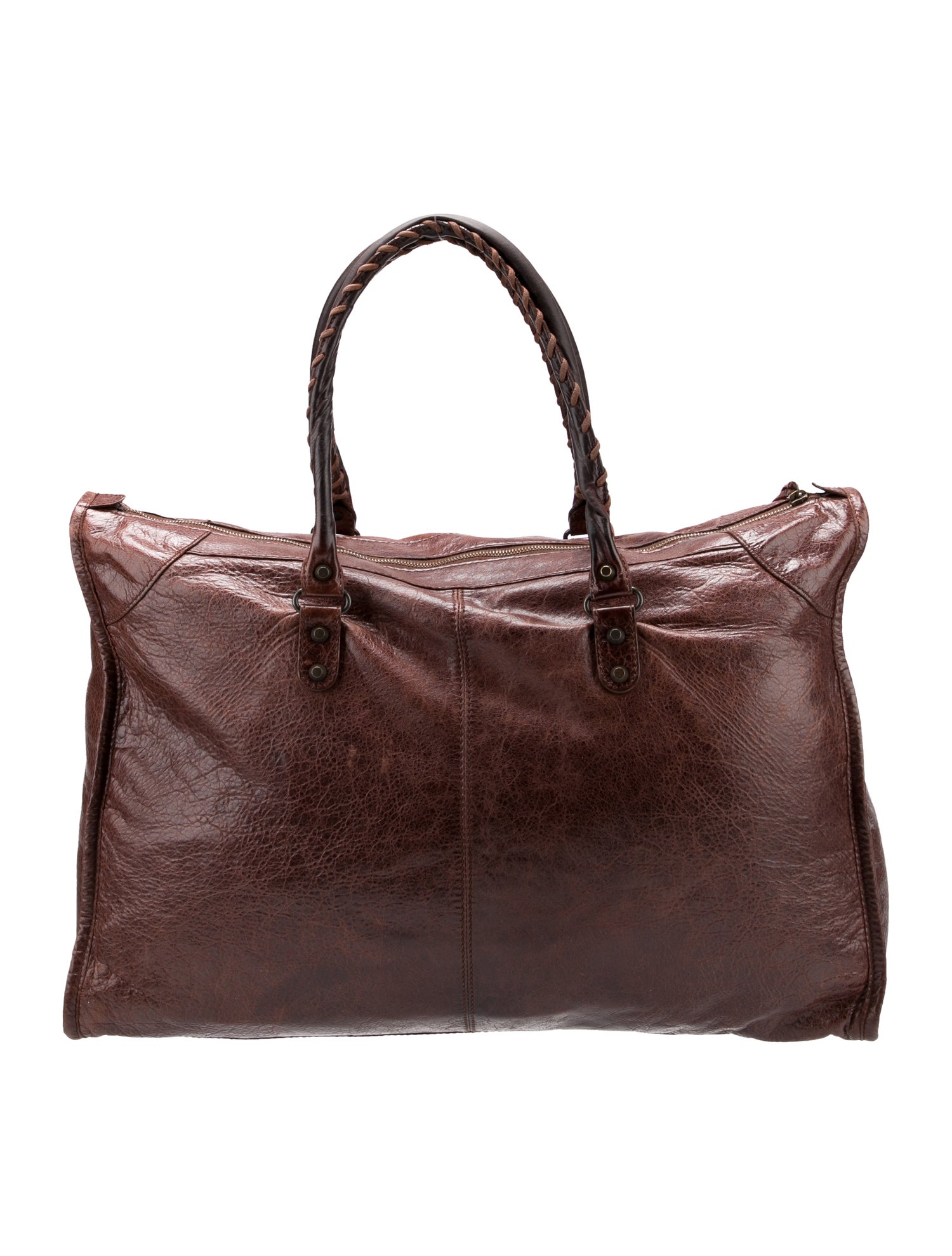 Bee プロフィール読んでください　 BALENCIAGA 38サイズ Balenciaga Motocross Classic Voyage Weekender - Brown Luggage and