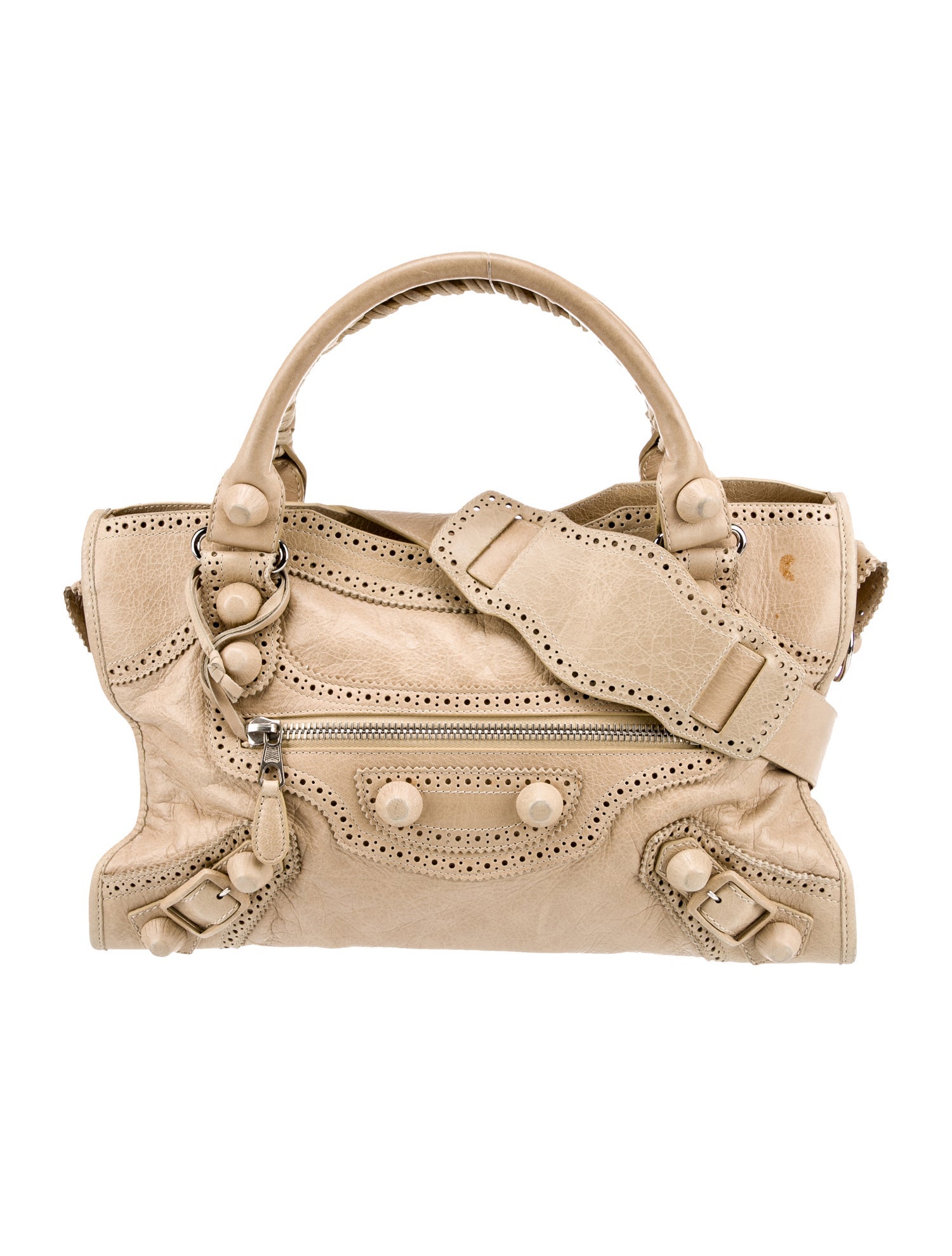 Balenciaga Motocross Giant Covered Brogues City Bag - Neutrals