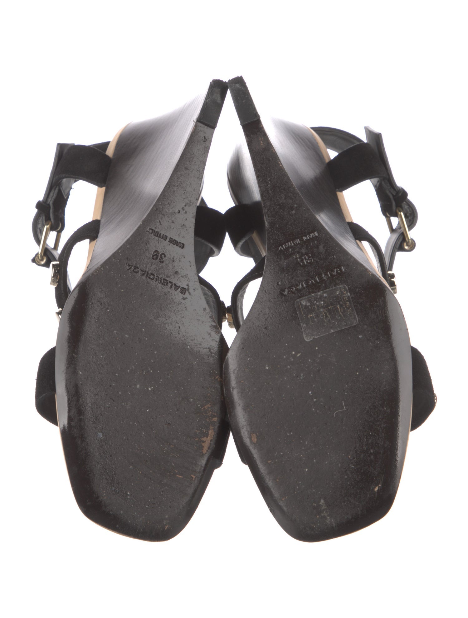 Balenciaga Suede Studded Accents Sandals