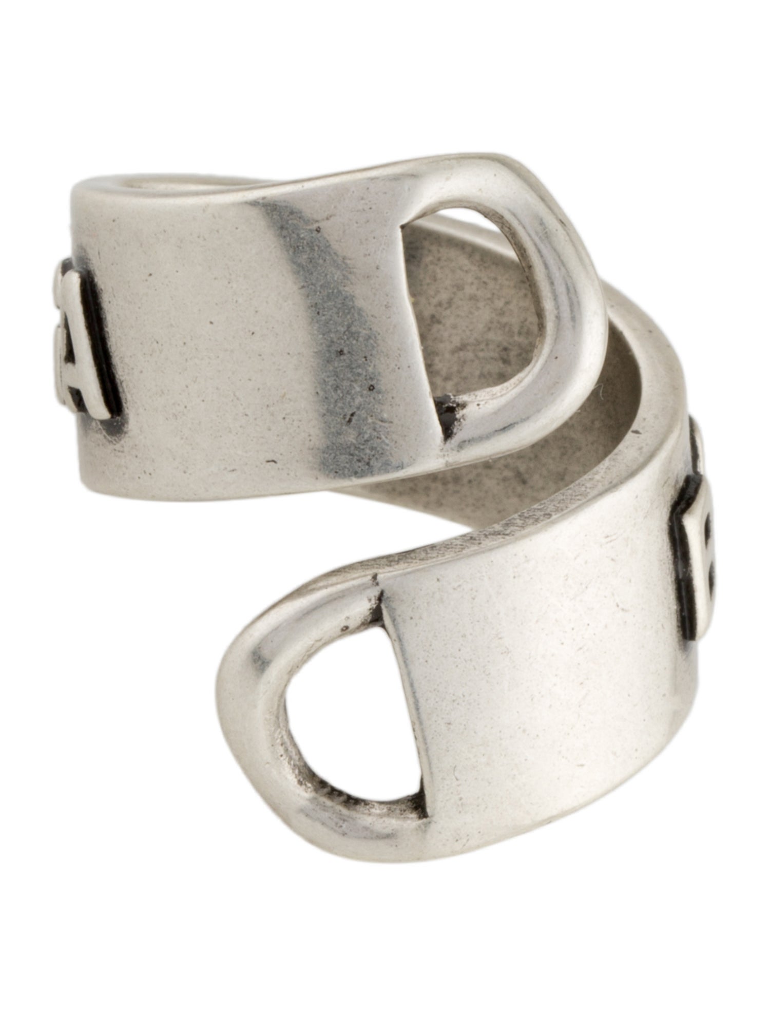 Balenciaga Gourmette Bypass Ring - Band, Rings - BAL280952 | The