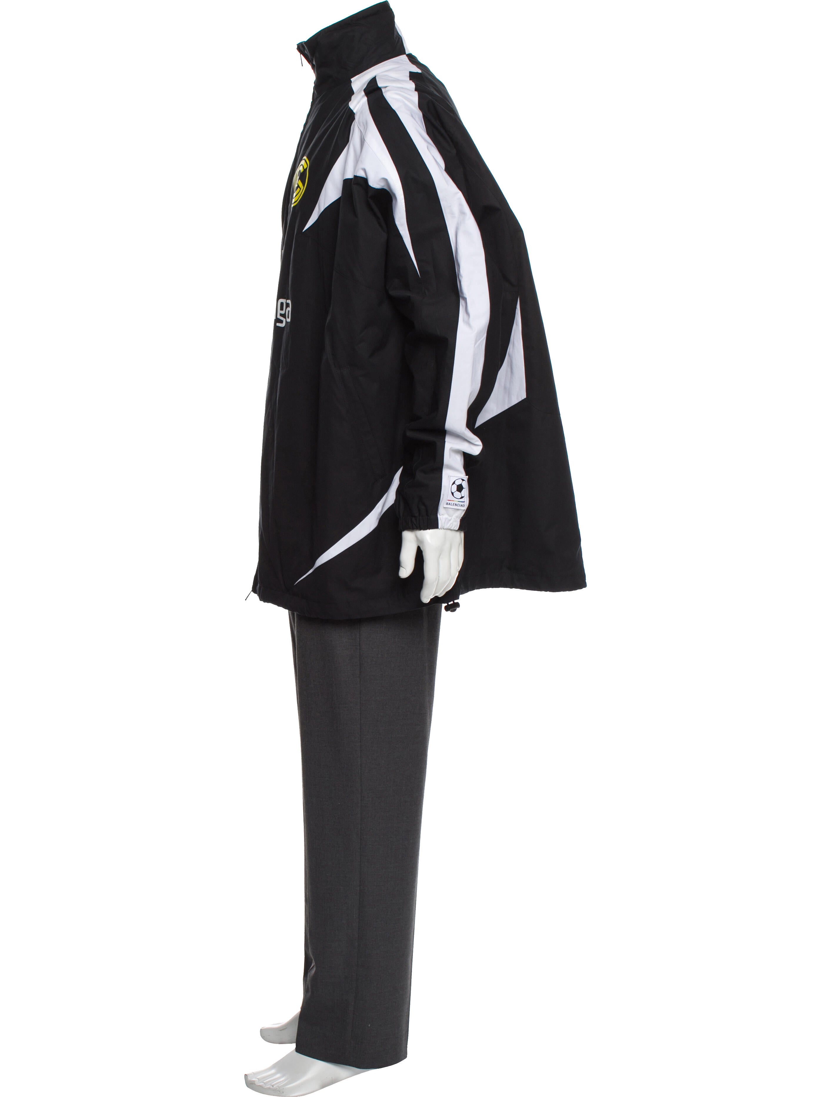 Balenciaga 2020 Soccer Zip Up Parka w/ Tags - Black Outerwear