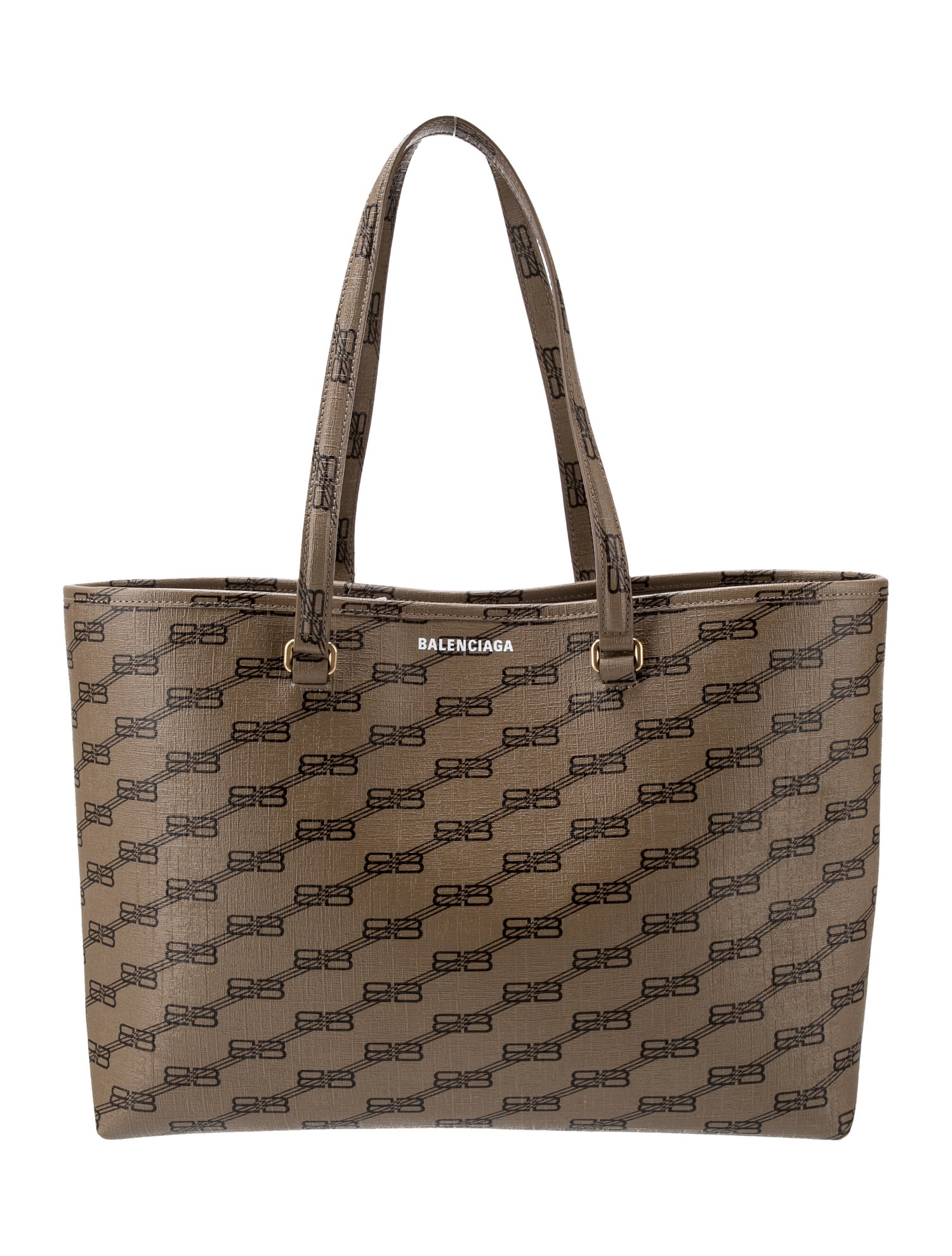 【★バレンシアガ★】LARGE SHOPPING BAG BB MONOGRAM Balenciaga Large Shopping Bag BB Monogram Coated Canvas and