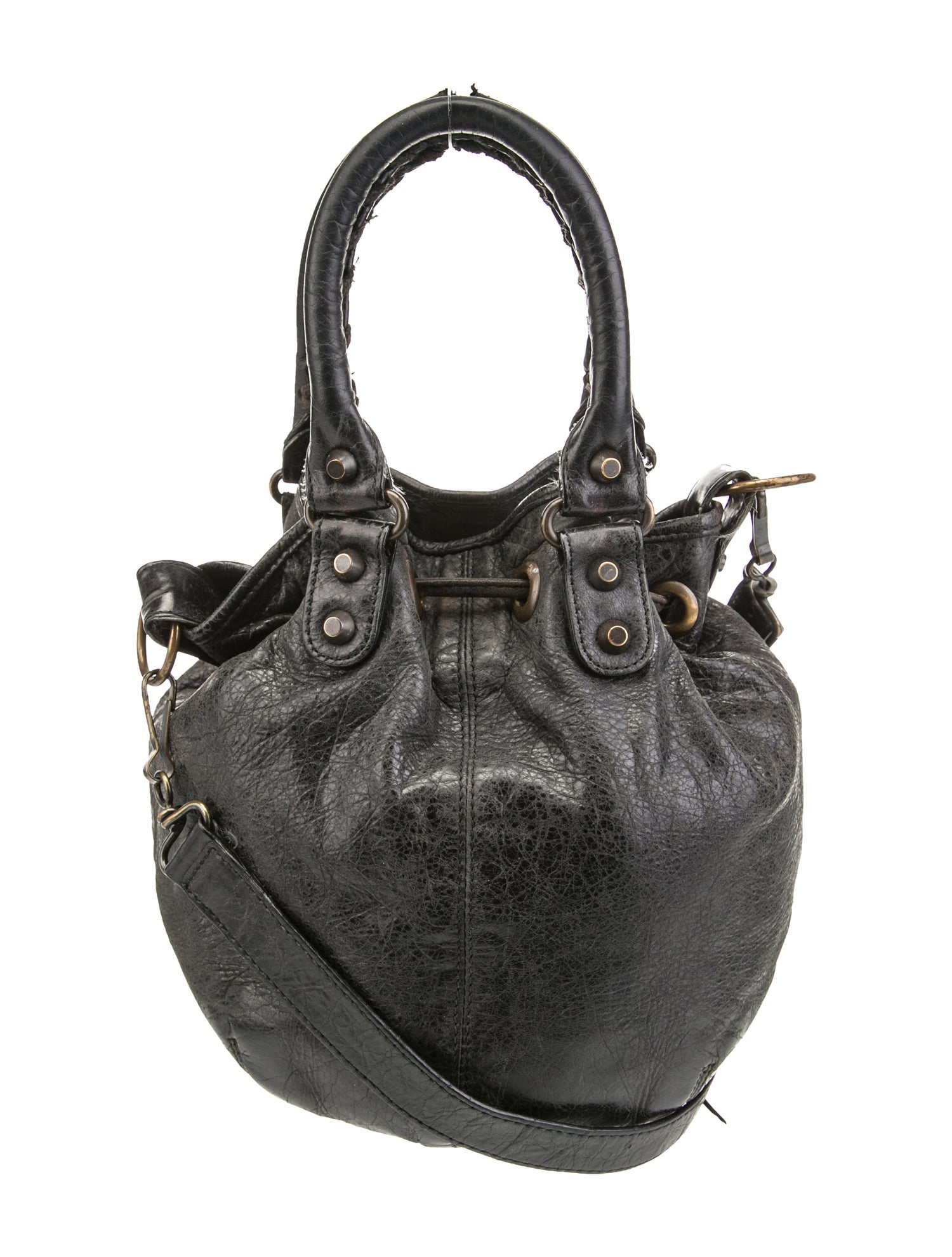 Balenciaga Motocross Classic Mini Pompon Bag