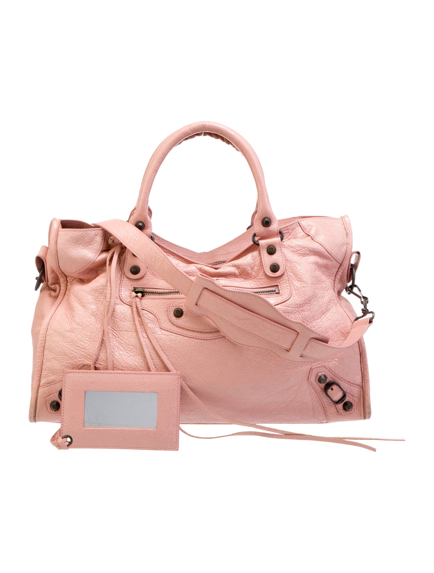 Balenciaga Motocross Classic City Bag - Pink Handle Bags, Handbags