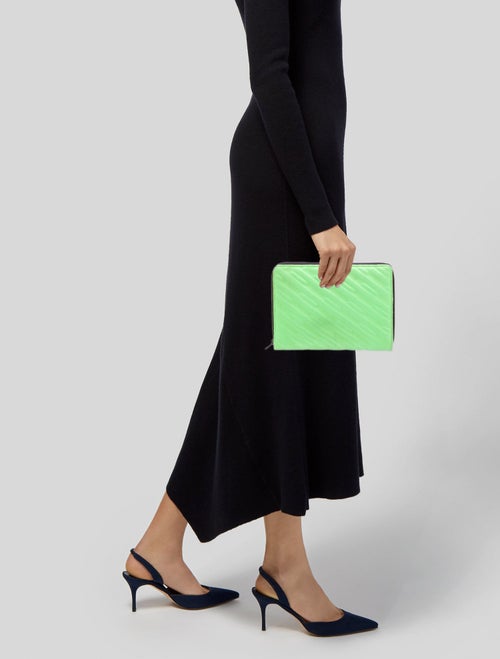 Balenciaga Nylon Logo Clutch Bag