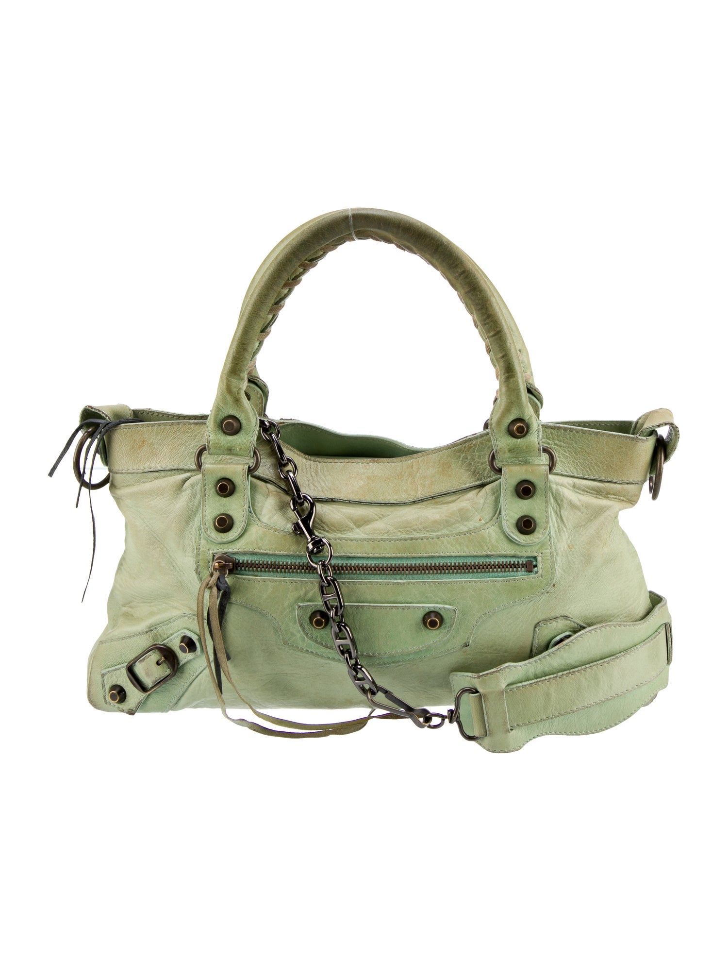 Balenciaga The First Shoulder Bag Khaki
