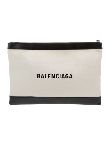 Balenciaga Clutches Leather-trimmed Canvas Clutch