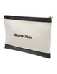 Balenciaga Leather-trimmed Canvas Clutch