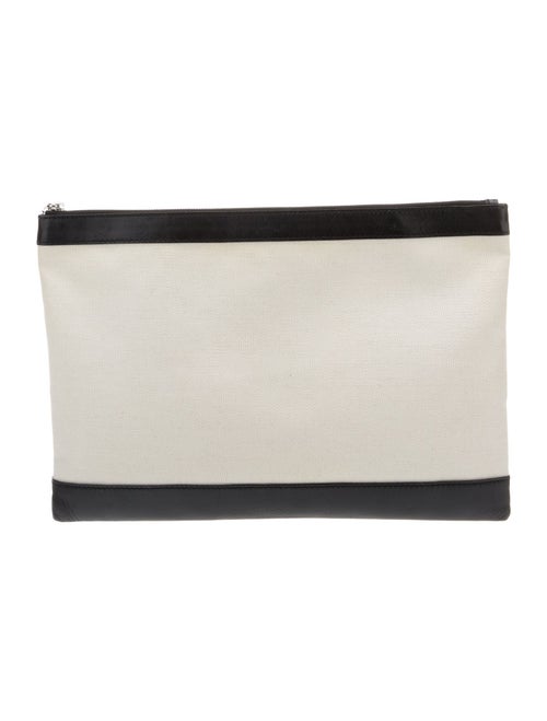 Balenciaga Leather-trimmed Canvas Clutch